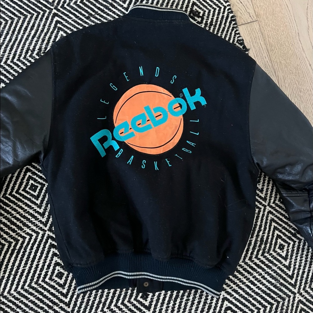 Vintage Reebok basketball bomber jacket